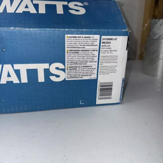 Watts 3/4" 009M3-QT Backflow Preventer Reduced Pressure Zone Backflow Preventer