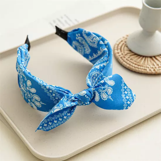 Women Headband Boho Floral Alice Band Fashion Twist Knot Headbands Soft Hairband