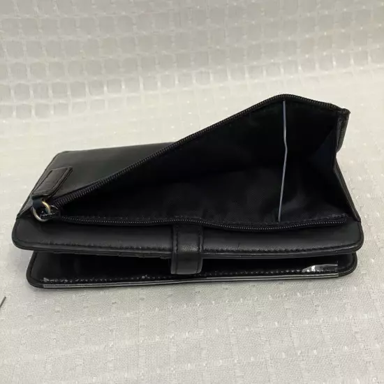 EasySpirit Bifold Wallet, Slim Black Organizational Wallet, Pre- Owned