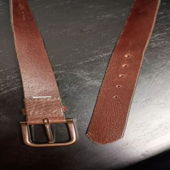 Eddie Bauer Men's Leather Belt Brown Size 42