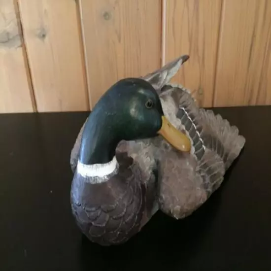 Duck Decoy Statue Figure 11 1/2" Long, 2 lbs. 5 oz.