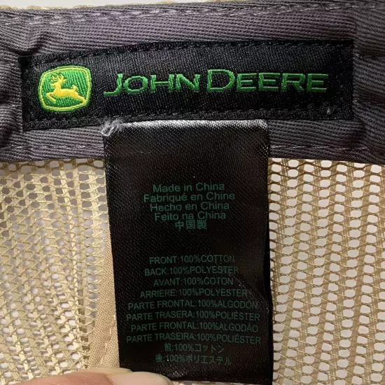 John Deere Beard Equipment Co Mesh SnapBack Trucker Gray Hat Cap Adjustable