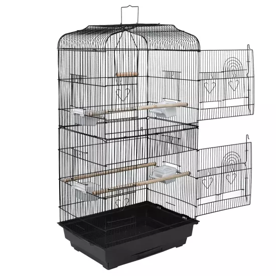 Multiple Sizes Rolling Bird Cage for Small Parrot Cockatiel Parakeet Cage Play