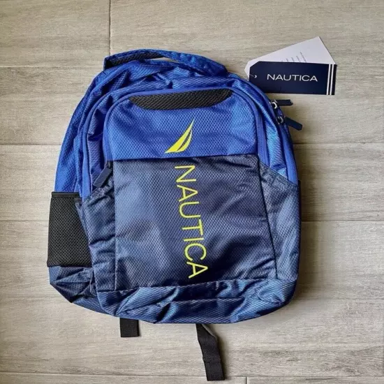 Nautica Laptop Backpack Blue Yellow New NWT