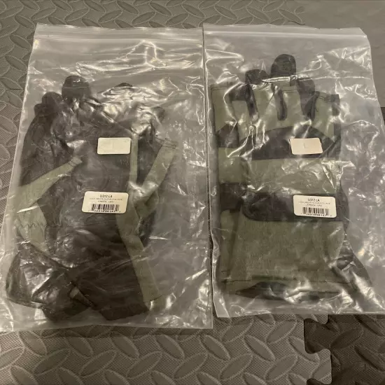 Wiley X Aries Made In USA Foliage Green NAVAIR Flight Gloves Large 2 Pair