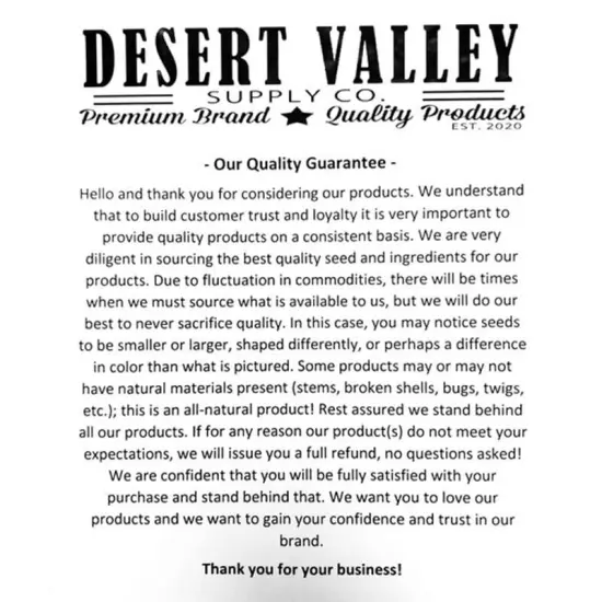 Desert Valley White Millet Proso Seeds, Premium All Natural Wild Bird Food fo...