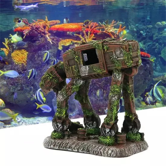 Aquarium Decoration High Imitation Landscape Resin Robot Dog Fish Tank Ornaments