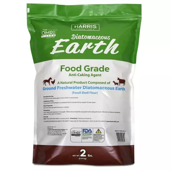 Diatomaceous Earth Food Grade, 2Lb with Powder Duster Included in the Bag