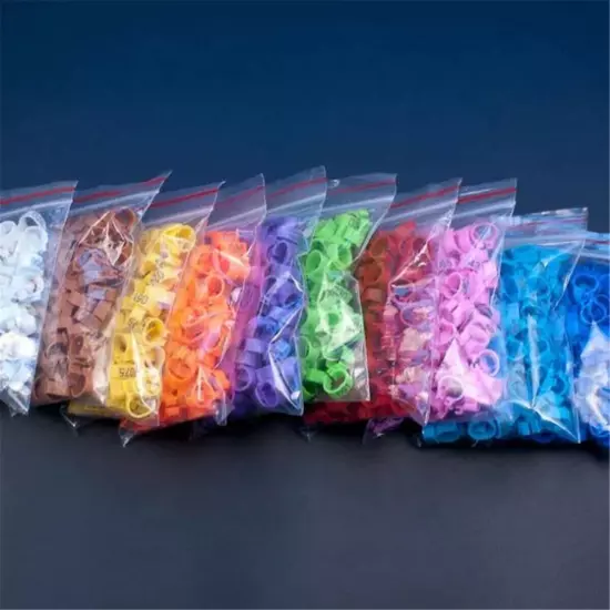 100X Bird Rings Leg Bands For Pigeon Parrot Foot Clip Rings Number 001-100