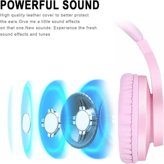 Pink Gaming Headset Headphone Mic For Girls PS4 Nintendo Xbox One Stereo Bass