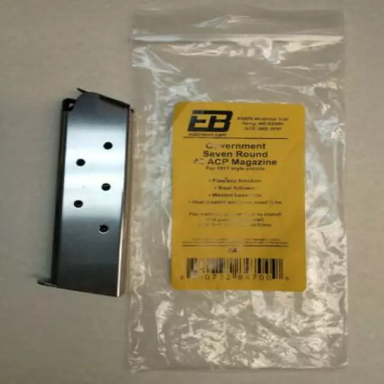 Ed Brown 1911 45 ACP 7 Round Stainless Steel w/Base Plate 847 SAME DAY SHIPPING