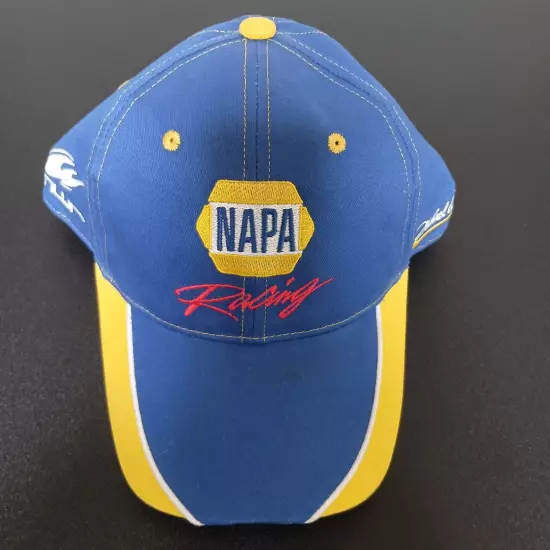 NAPA Racing Hat Adjustable Strap Men's Cap Blue Yellow Michael Waltrip