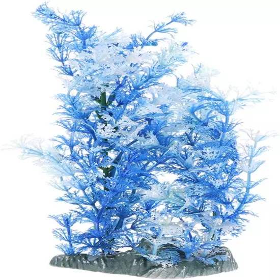 Aquarium Plastic Plants Large-Artificial Plastic Plant Blue Fish Tank Landscape