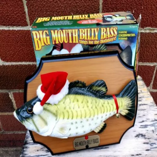 Big Mouth Billy Bass Gemmy 1999 Christmas Holiday Santa Tested works 