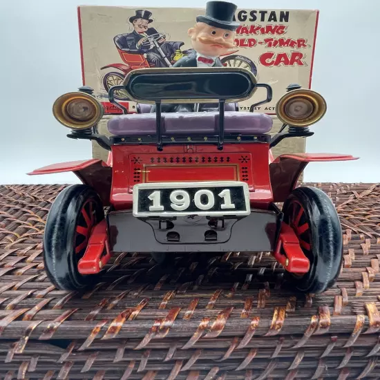 Vintage Toy Cragstan Shaking Antique Car Battery Op Metal Japan Orig Box-1943.24