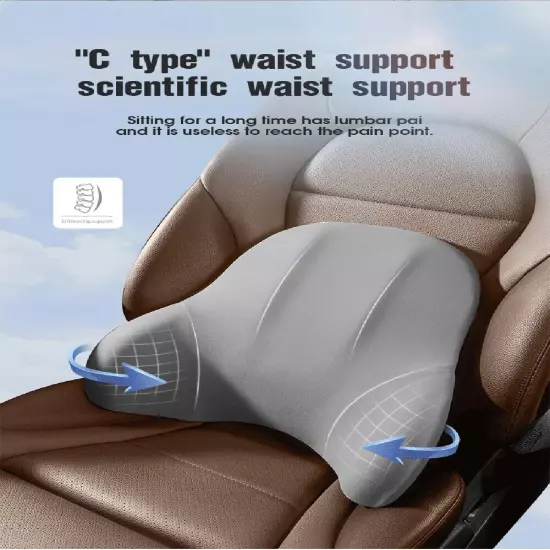 Car Neck Pillow Protective Lumbar Back Support Headrest Cushion Car Seat Pillow