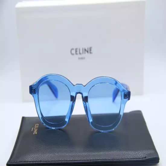 NEW CELINE CL 40018I 84V CLEAR BLUE AUTHENTIC FRAMES SUNGLASSES 47-23