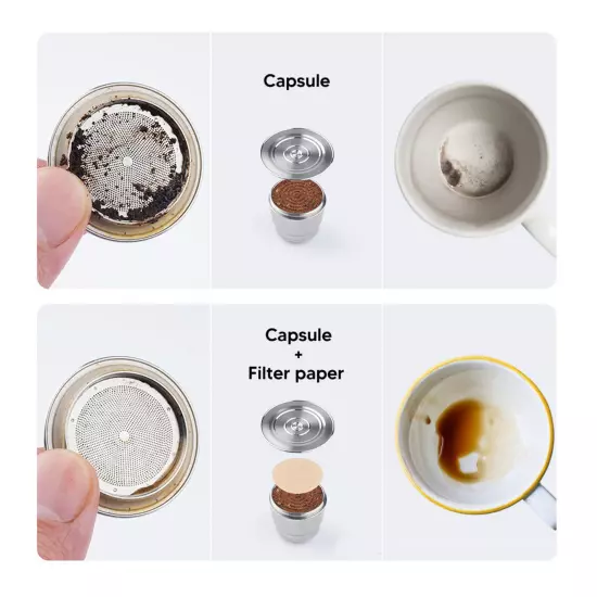 For Nespresso Steel Coffee Capsule Refillable Reusable Espresso Pods