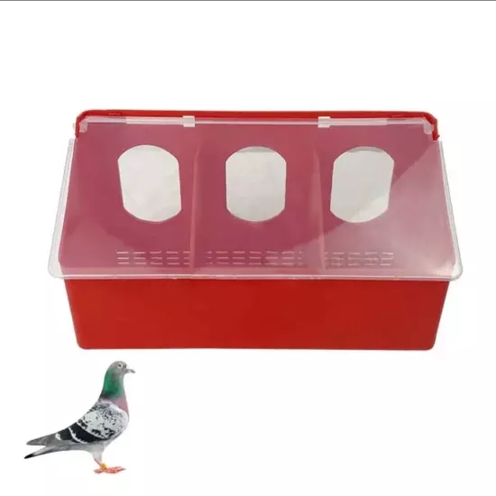 3 PACK ~ 3 Hole Plastic Hanging Outside Cage Feeder Pigeon Quail Bird Poultry