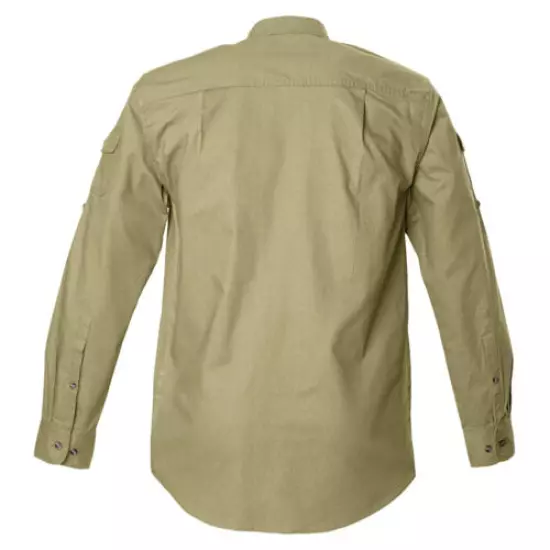 TAG SAFARI Mens Shooter Long Sleeve Khaki Shirt (MS-041L/S-P867-K)