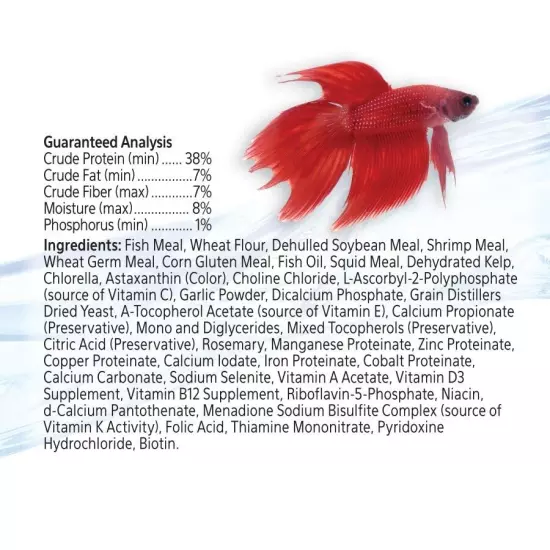 Aqueon Betta Food Color Enhancing Floating Pellet, .95 oz (3-Pack)