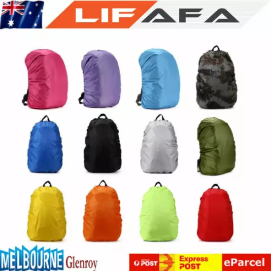 Outdoor Foldable Backpack WaterProof Rain Cover Rucksack Travel Bag 30L 40L U/