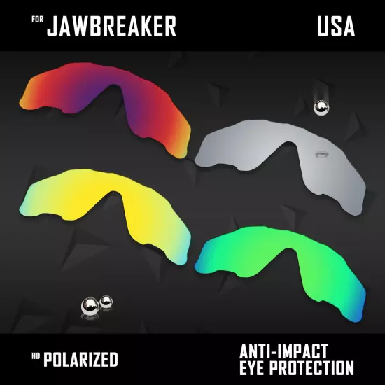 Anti Scratch Polarized Replacement Lenses for-Oakley Jawbreaker OO9290 Opt