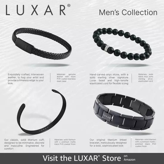 LUXAR Men'S Titanium Cuff Bracelet | Solid Titanium Minimalist Bracelet Designed