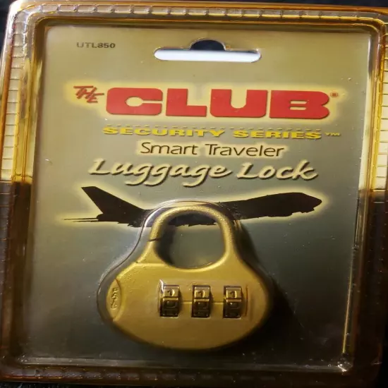 C2o 1i2 trip The Club Security Combo Luggage Lock Padlock 015291008505 SEALED