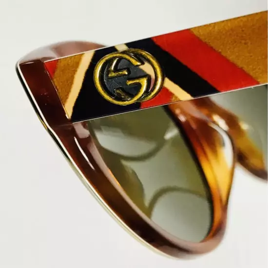 Gucci Sunglasses Gg0028Sa Gold Tigereye USED 