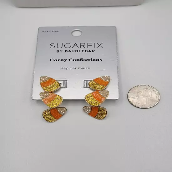 Sugarfix Baublebar Earrings Halloween Jewelry Candy Corn Pierced 