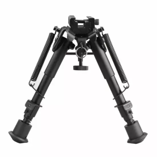 US Hunting Rifle Gun Bipod 6in to 9in Adjustable Bipod + Adapter Mount Swivel