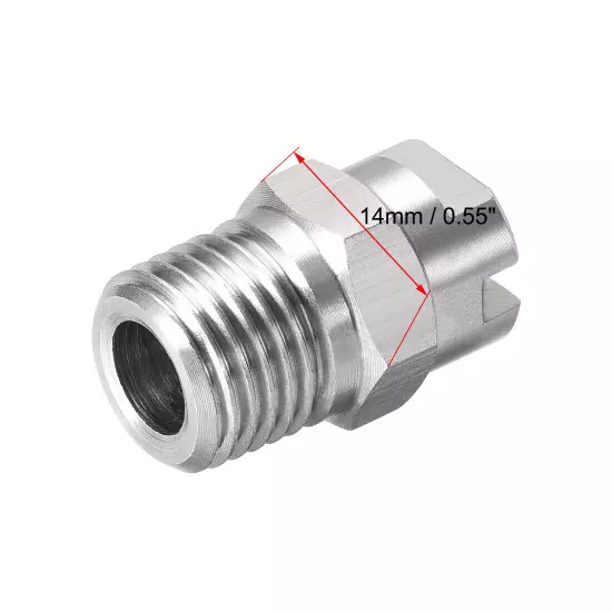 Flat Fan Spray Tip, 1/4BSPT Stainless Steel Nozzle, 110 Degree 1.1mm Orifice Dia