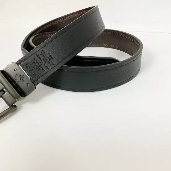 COLUMBIA Size LARGE (38-40) Reversible Brown Black LEATHER BELT Men’s