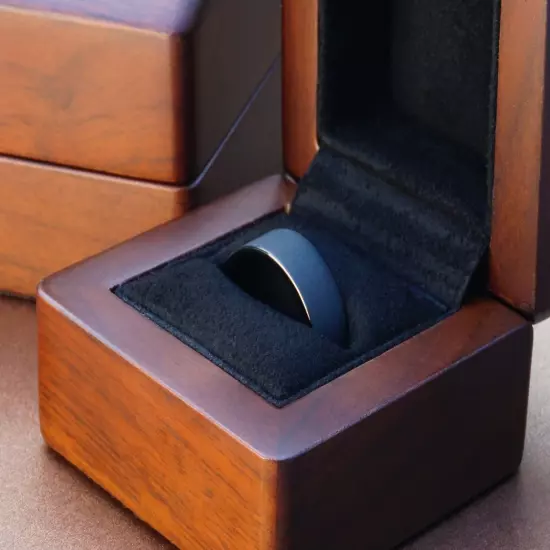 8mm Black Tungsten Ring, matte Sandblasted Finish, unique mens wedding band