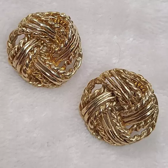 Gold Tone Knot Earrings