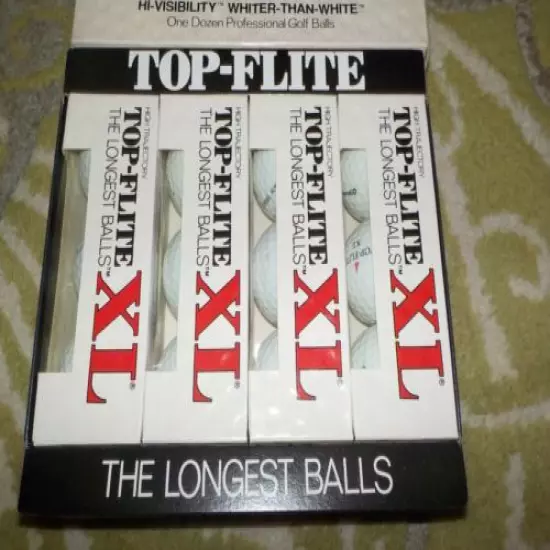 Vintage Spalding Top-Flite XL Professional Golf Balls 1 Dozen New Old Stock