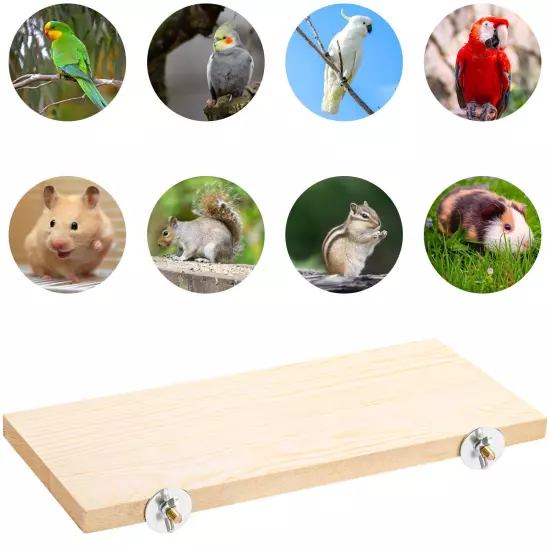 3 Pack Bird Perch Stand, Parrot Wood Platform, Natural Wooden Perch Toys Play...