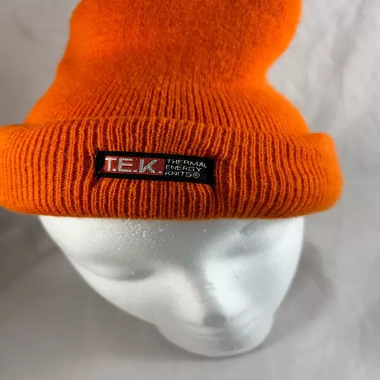 Thermal Energy Knit TEK Thermal Beanie Orange One Size Knit Cap