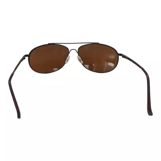 Stauer Flyboy Metal Brown Wrap Aviator Sunglasses Polarized Copper Lens