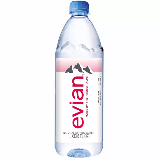 Evian Natural Spring Water, PH Balanced with Natural Electrolytes, 33.8Fl Oz./1