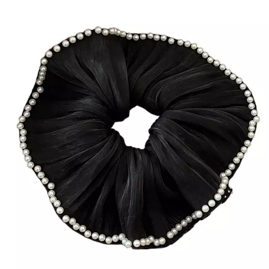 Elastic Hair Scrunchie Black / White Head Rope Hair Accessories For Women O8F ο^