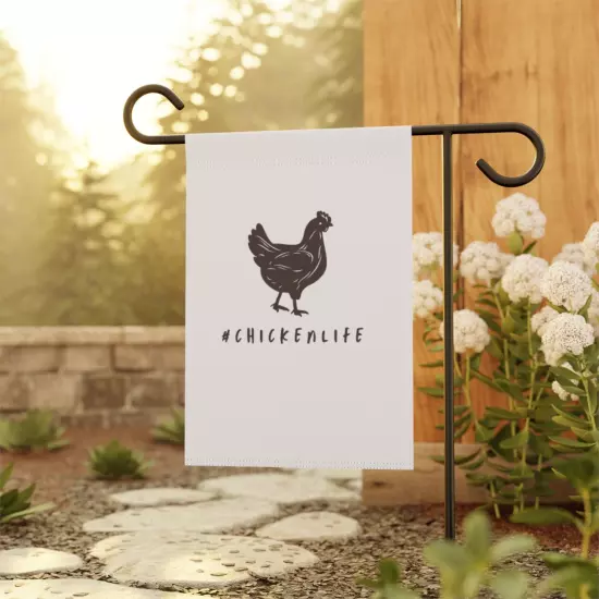 #chickenlife Garden House Flag Banner 2 Sizes 