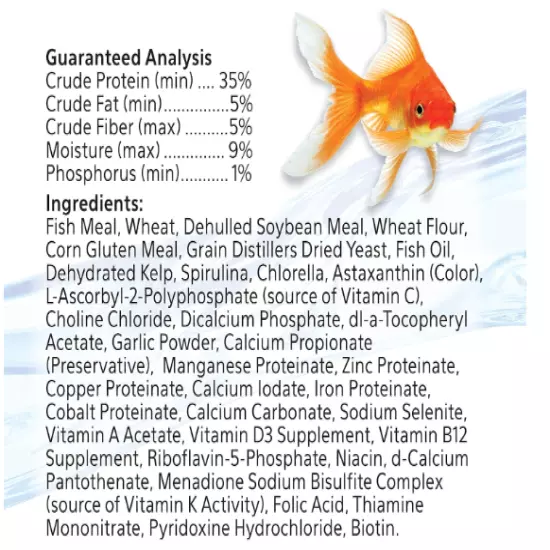 Aqueon Goldfish Fish Food Slow Sinking Granules, 5.8 Ounce, 100106053