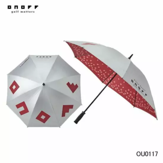 Onoff GOLF Umbrella 2021 Sun & Rain Protection UV Parasol Silver 63cm With Bag