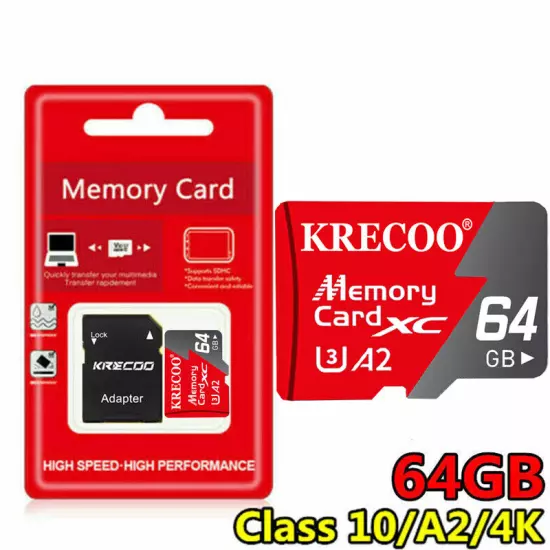 128GB 256GB 1TB Micro SD Card Memory Card TF Card with Free Adapter High Speed