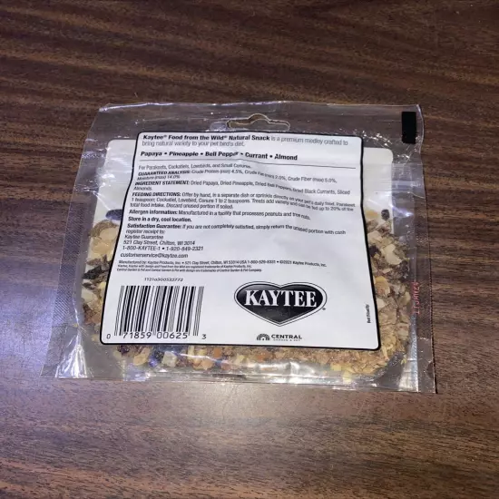 Kaytee Food From The Wild Natural Pet Bird Snack Food Treats For Parakeets, Cock