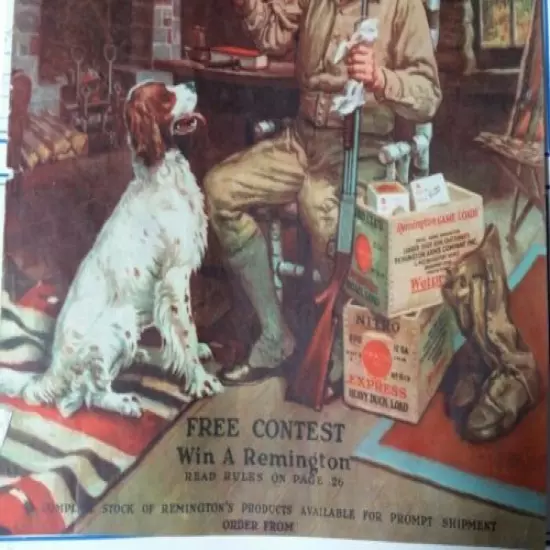 Vintage Ad "Win a Remington" Rifle Adv Free Contest Henry Sumner Hy Watson Art