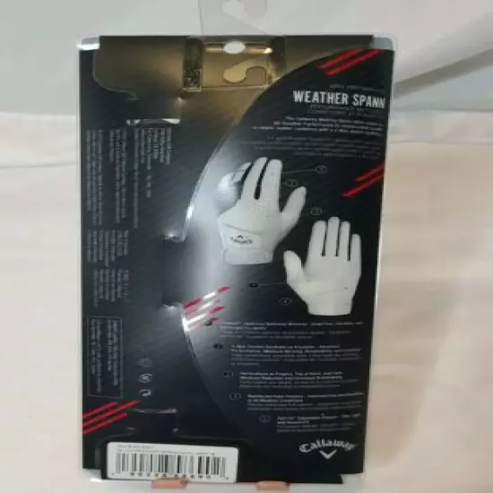 Callaway Weather Spann Golf Glove Left Mens L Regular.