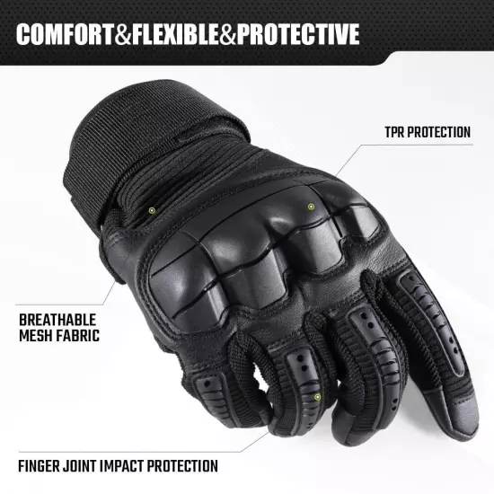 Touchscreen Motorcycle Tactical Gloves for Men for Airsoft Paintball Cycling ...